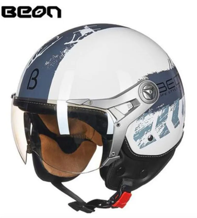 BEON мотоциклетный шлем Chopper 3/4, винтажный шлем с открытым лицом, мотоциклетный шлем, шлем для мотокросса, мотоциклетный шлем для скутера - Цвет: 12