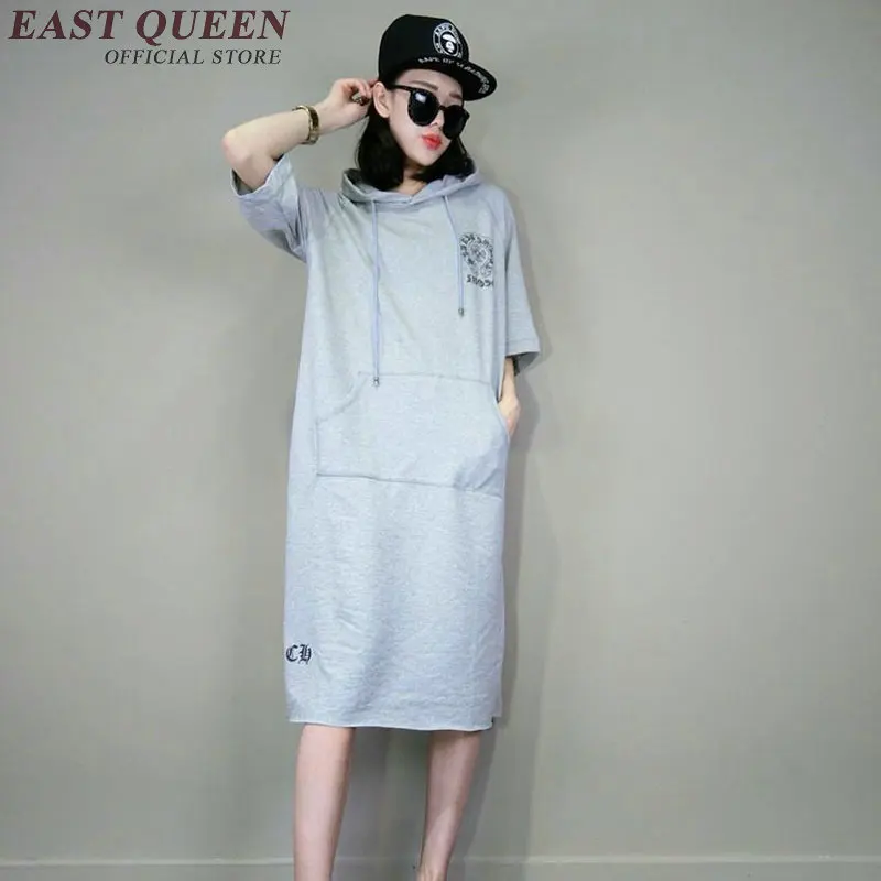 

Hiphop clothes Hooded sweatshirt dress Dress with a hood Female summer sundress Korean fashion clothes KK1098