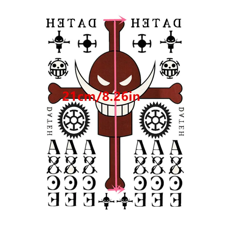 Japanese Anime Ace One Piece Cosplay Accessories Cosplay Prop Fake Tattoo Back Tattoo Men Waterproof Temporary Sticker Luffy Aliexpress