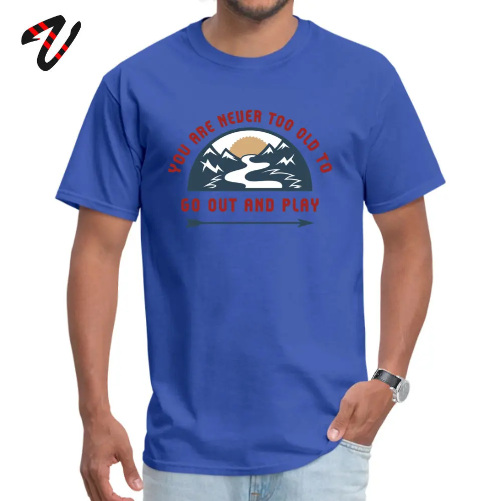 Adventure Go Out And Play Round Neck T Shirt Summer/Autumn Casual Tops Shirt Short Sleeve Latest 100% Cotton Tee Shirt Men Adventure Go Out And Play18685 blue