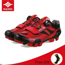 Santic Men Breathable Bicycle Cycling Shoes Professional MTB Mountain Bike Shoes Quick Dry PU Soft Elastic Lock Riding Shoes santic cycling mtb bike bicycle men shoes breathable mountain bike bicycle equipment self locking tpr pu shoes with free socks