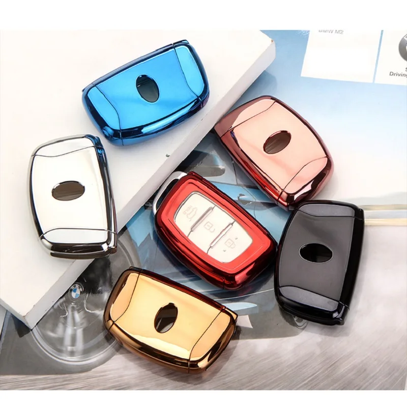 

New Soft TPU Protection Key Case Cover for modern car Protect Shell Car Styling Cover Universal Car aAccessories