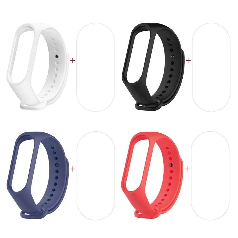 Сменный ремешок ALLOYSEED из мягкого силикона для часов Xiaomi Mi Band 4 защитная пленка