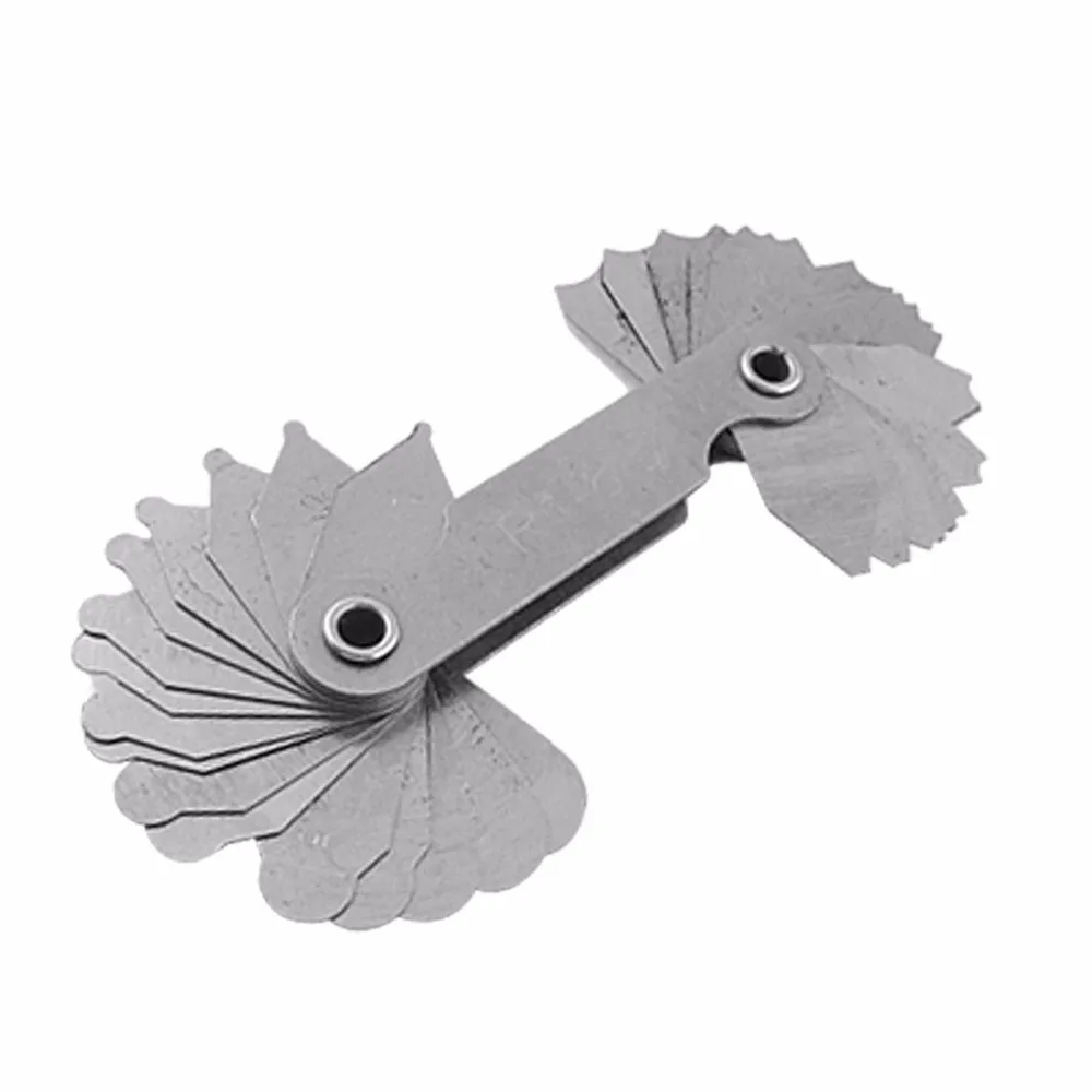 

UXCELL New Arrival 1pcs Radius Gauges R1-6.5mm Metal Gauges Measuring Tools Pocket Measure Tools 32 Leaves Radius Gauge Gage