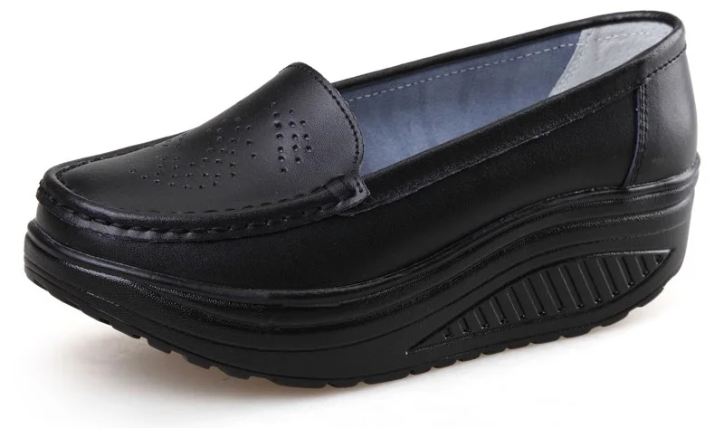 VTOTA/женская повседневная обувь на платформе; женская обувь из натуральной кожи; женская обувь на танкетке; дышащая дешевая прогулочная обувь; X728