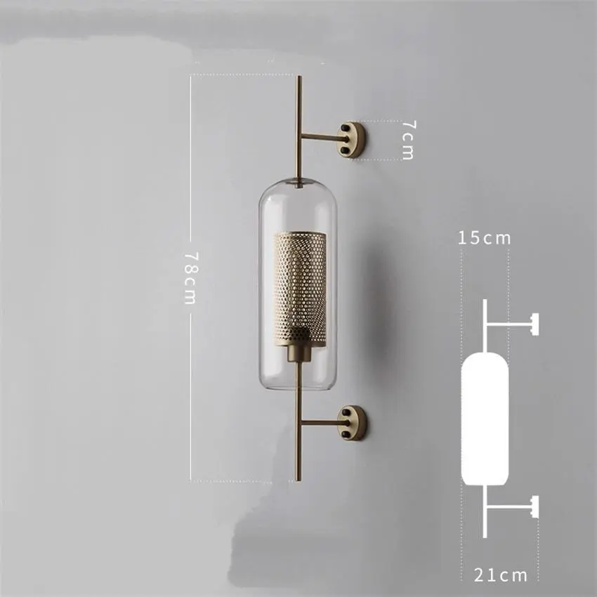 Современные Стеклянные Настенные светильники для гостиной винтажные Роскошные креативные коридоры прохода лестница и спальня прикроватные Стеклянные Настенные светильники