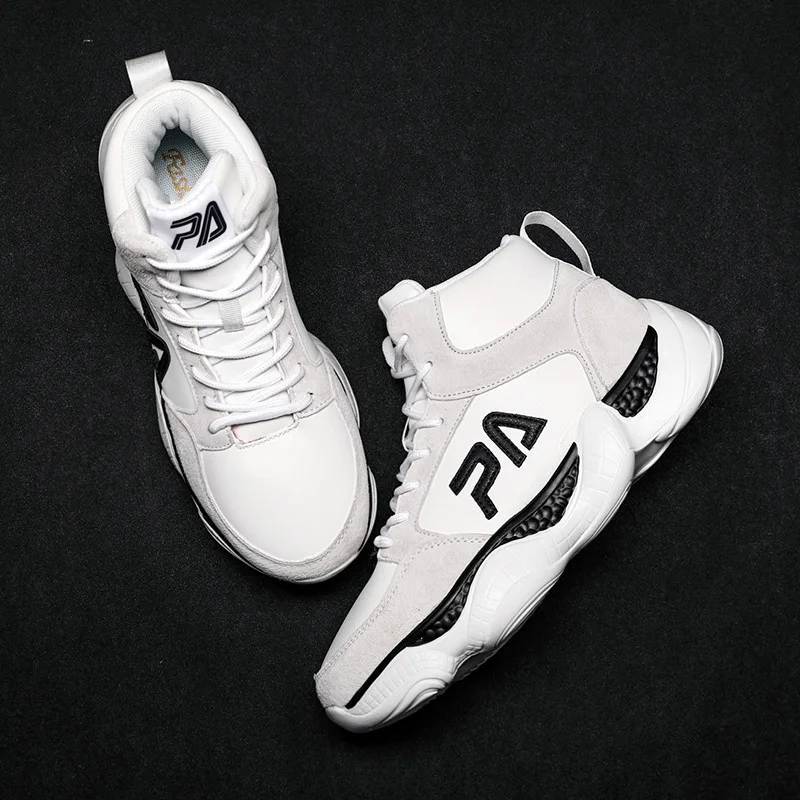 

JIBBEILE genuine basketball shoes new spring men's High and leisure wear and breathable increase sneakers