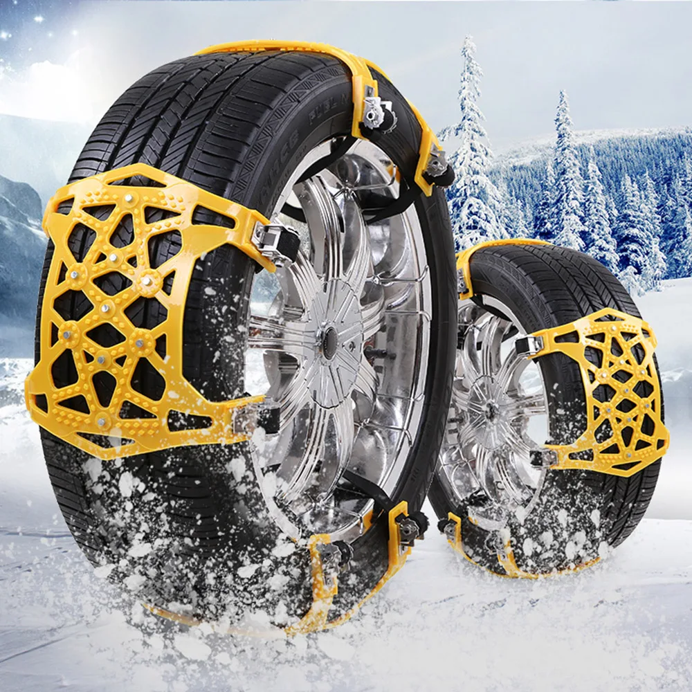 Car Snow Chains Anti Slip Tire 9 Nails Chains Belt Snow Mud Sand Tire Emergency Winter Driving