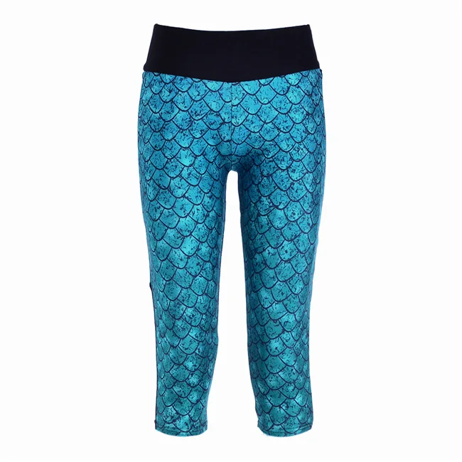 Women Summer Printed Mermaid Mesh Leggings Capris Elastic Slim Fitness Mid-calf Pants Workout Wear Fashion Legging Plus Size 4XL Women Summer Printed Mermaid Mesh Leggings Capris Elastic Slim Fitness Mid-calf Pants Workout Wear Fashion Legging Plus Size 4XL
