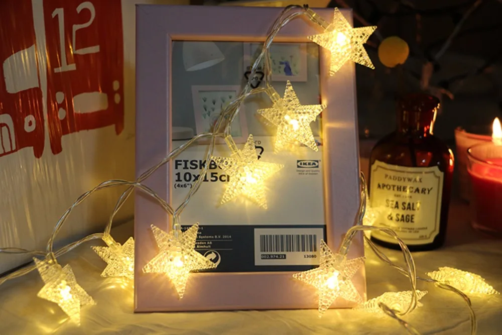 1 шт. 1 м 2 м 5 м 10 м светодиодный Рождественский светильник Wo вечерние Tuin Xmas batterij светодиодный струнный праздничный светильник уличный светодиодный светильник