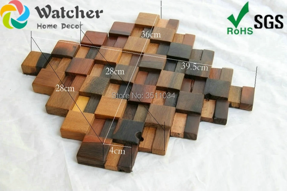 US $158.86 1box 13pieces Dinning room Decorator Wall Panel Old Ship Wood Mosaic Tile Art Wall Decorative Tile For Home Decor
