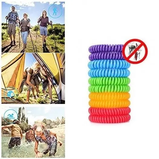 

10pcs/set Outdoor Anti Mosquito But Pest Repellent Bracelet 240hours Insect Protection Wristbands for Adults Kis