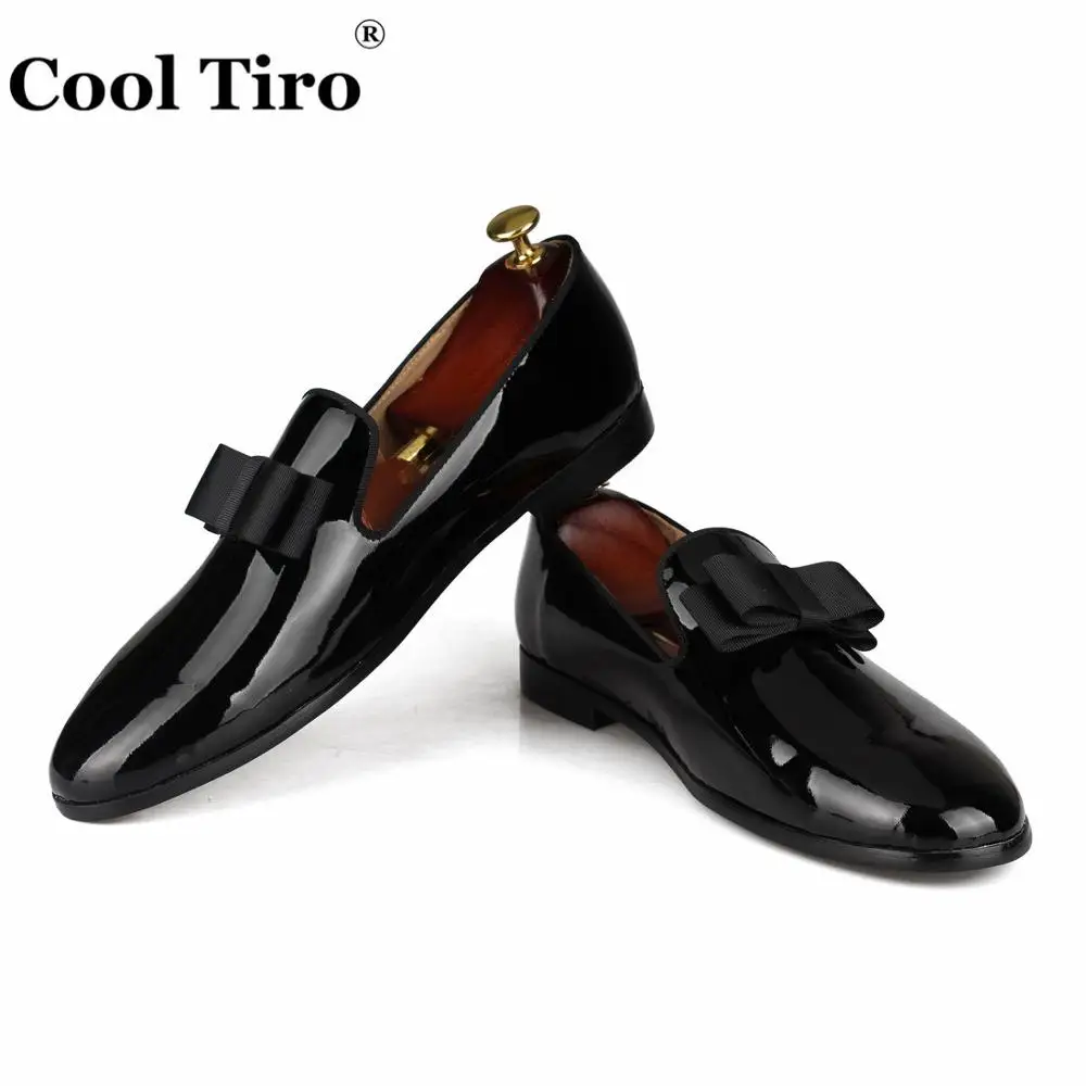 PATENT LEATHER Loafers SLIPPERS WITH SILK BOW (4)