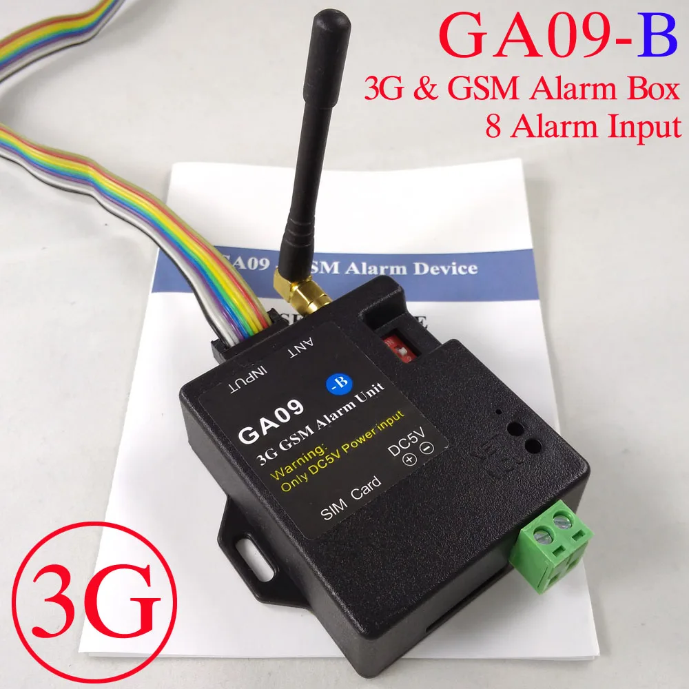 

HUOBEI GA09-B 3G GSM Alarm Auto dial Home Security and 8 input Alarm System iOS Android App support