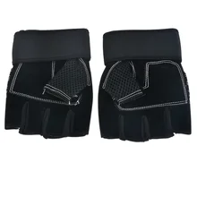 1 пара, черные кожаные перчатки для поддержки запястья для мужчин и женщин, перчатки для спортзала, для бега, борется, профессиональная спортивная защита запястья