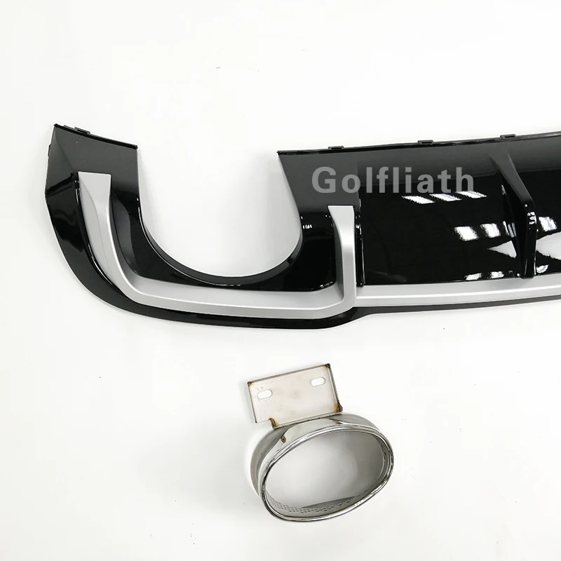RS3 выглядит PP+ Нержавеющая Задняя бампер для губ Диффузор спойлер конец трубы выхлопной трубы комплект для Audi A3 Sline
