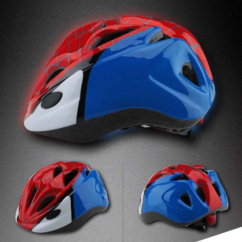 

Spiderman helmet children's bicycle riding with light helmet