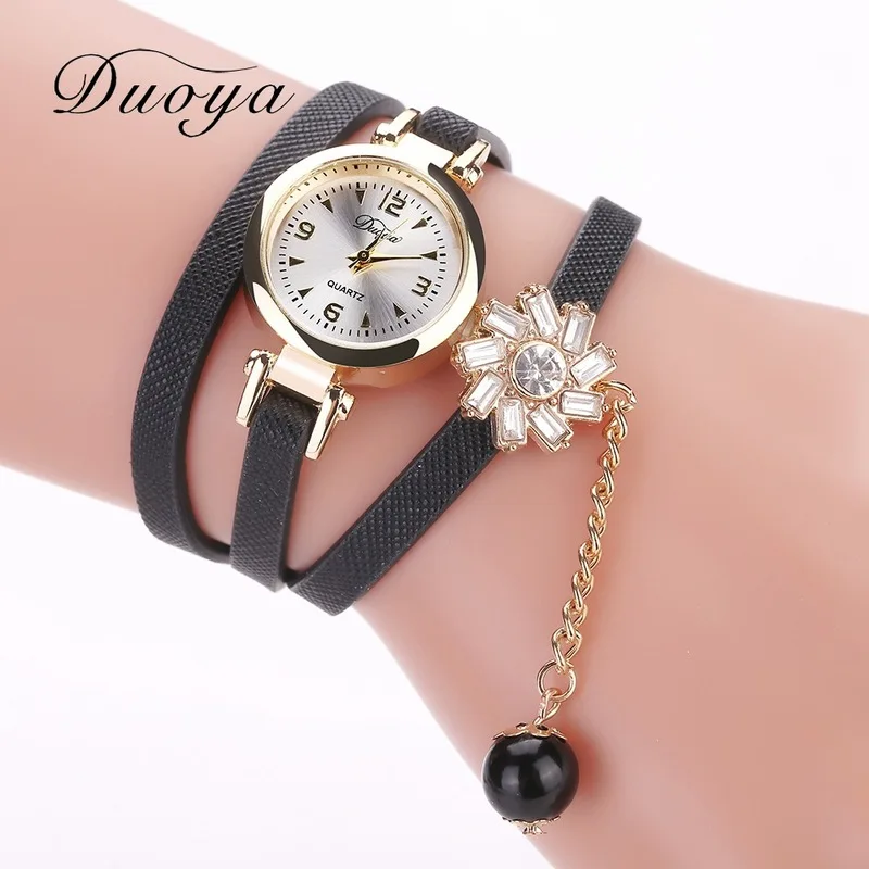 

2019 Limited Ebay Sell Like Hot Cakes Fashion Lady Black Pearl Pendant Table Sunflower Diamond Watches