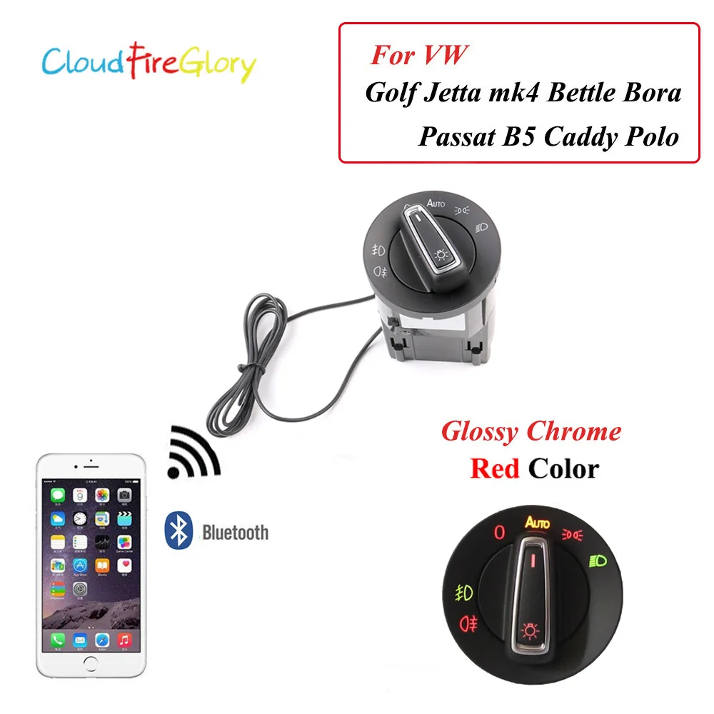 

Bluetooth Support AUTO Headlight Lamp Switch Knob Light Sensor Module For VW Golf Jetta MK4 Passat B5 Polo Bora Bettle Caddy