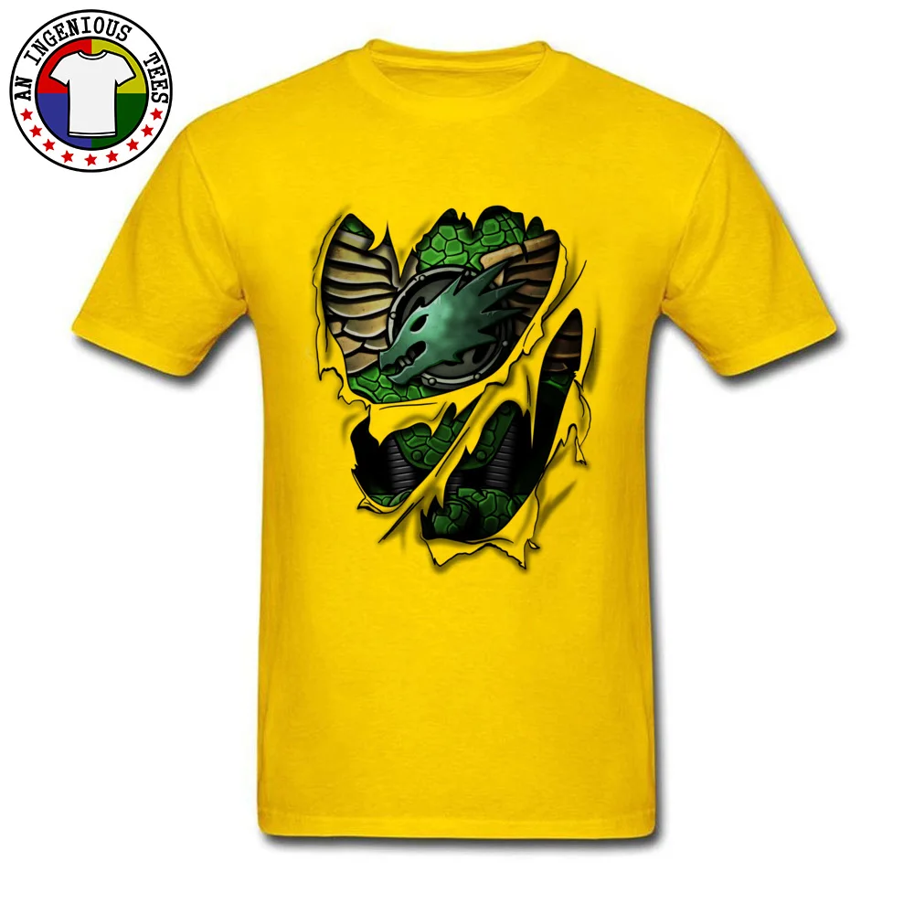 Pure Cotton Men Short Sleeve Salamanders Armor Tshirts Printed On T Shirt Coupons Casual Round Neck Tops Shirts Salamanders Armor yellow