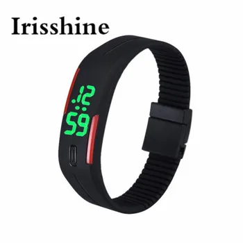 

Irisshine i0800 brand luxury Mens Womens Rubber LED Watch Date Sports Bracelet Digital Wrist Watch unisex watches couple gift