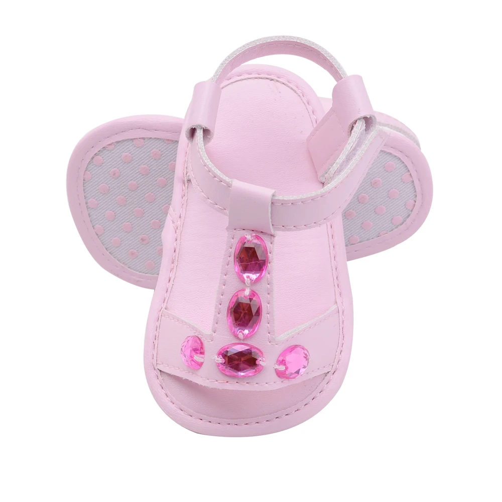 Baby Shoes Girl Boy Sandals Toddler Infant New PU Soft sole Solid Diamond Outdoor walking Prewalker Summer baby shoes