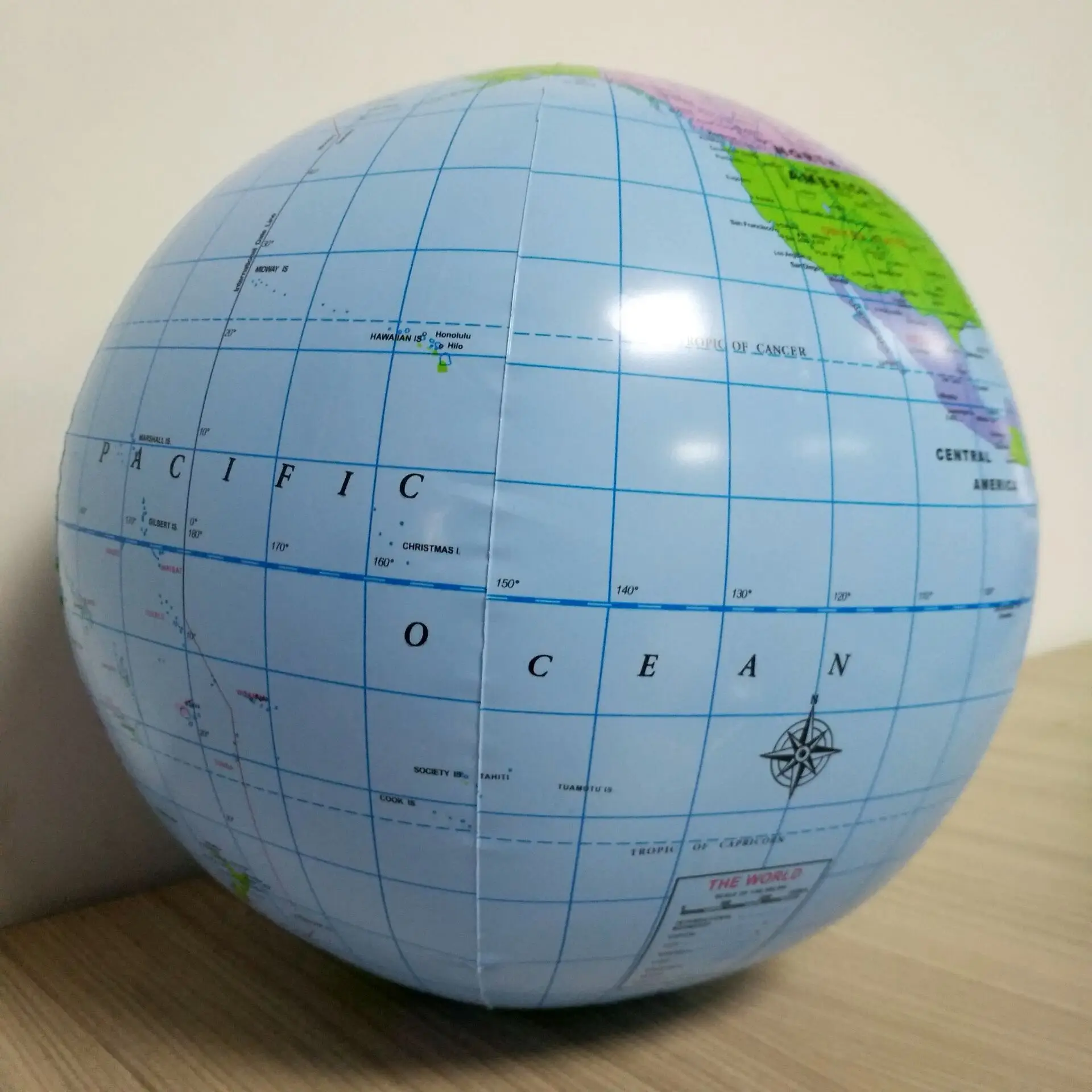 16 дюймов надувной глобус Карта океана мира земной шар, обучающий, развивающий, пляжный мяч, детские развивающие принадлежности