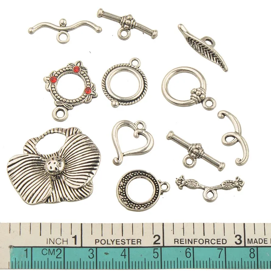 DIY Mixed Clasps For Bracelets Jewelry Material Vintage Silver