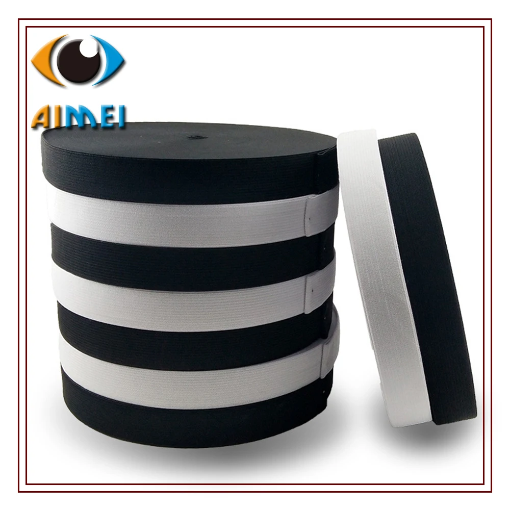 Flat Elastic Tape Black &White with Good Quality - China Elastic Rope and  Elastic Thread price