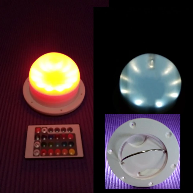 120 мм 12RGB+ 9 белый светильник с прямой зарядкой 2000 мАч, работающий от литиевой батареи, 24 ключа, светодиодный светильник с дистанционным управлением, источник,, 10 шт./лот