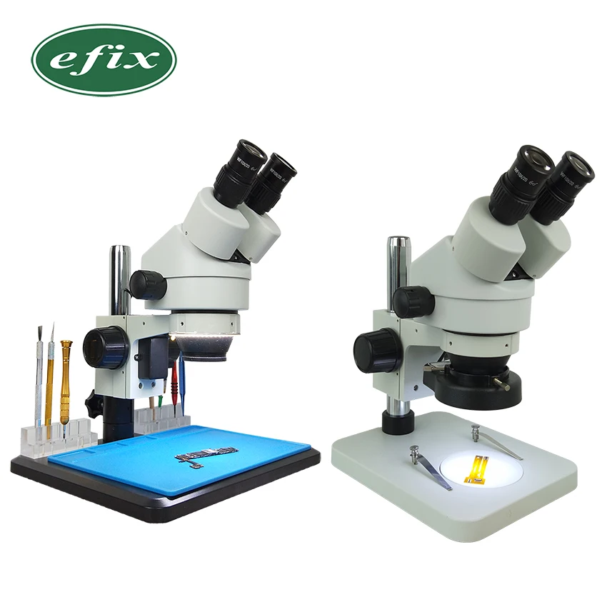

efix 7~45x Binocular Stereo Simul-Focal Continuous Zoom Soldering Microscope Workbench Mobile Phone Repair Tool