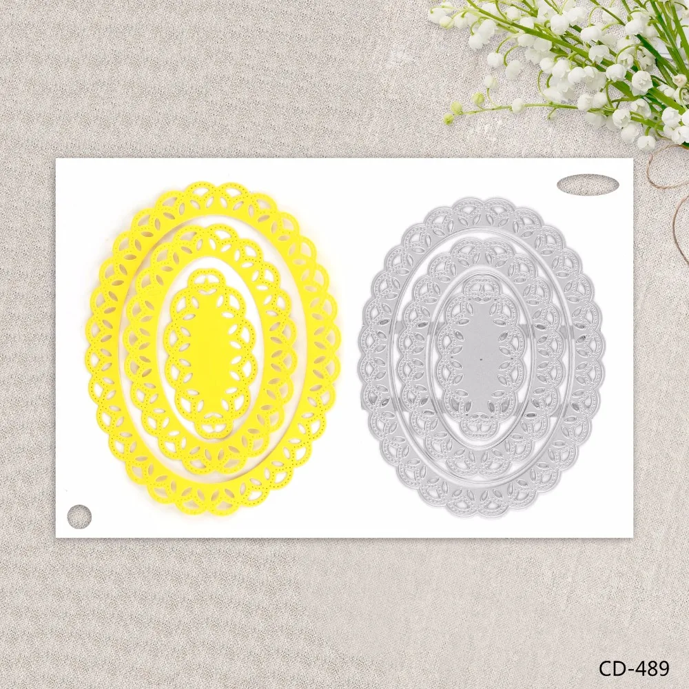 

Oval Lace Metal Cutting Dies for DIY Scrapbooking Photo Album Embossing Folder Stencil Decorative Paper Card Craft