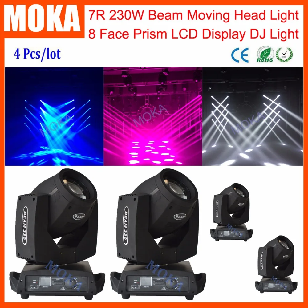 

4 Pcs/lot 7R Moving Head Spot Effect Light Disco DJ Party Club Stage Lights