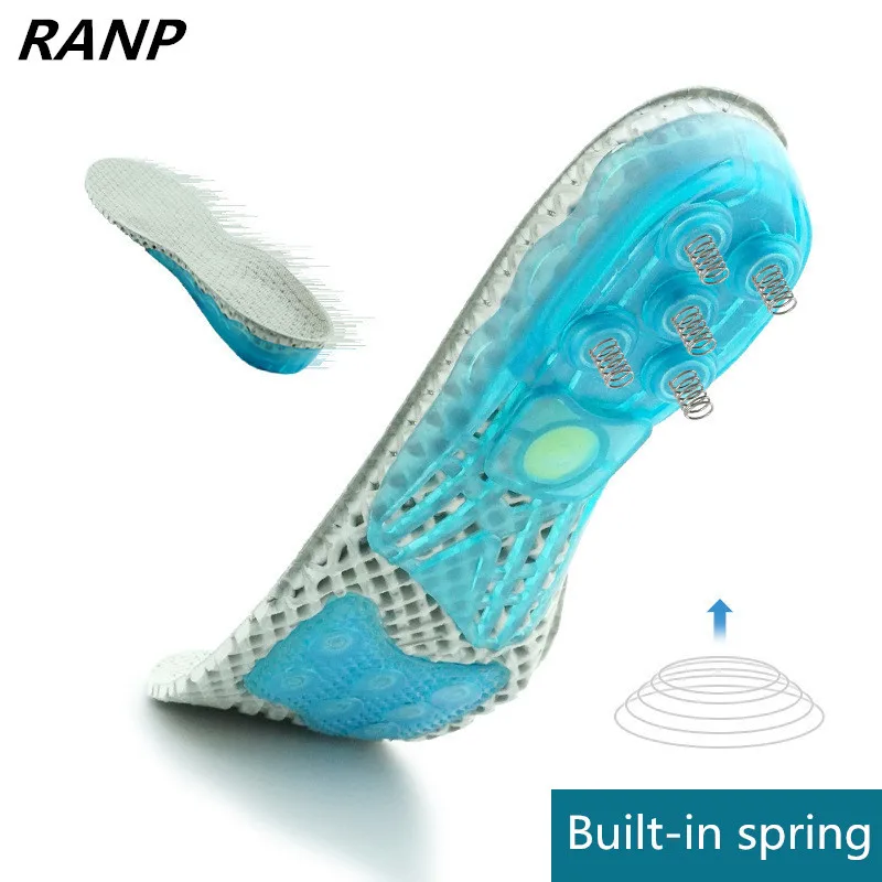

Spring Silicon Gel EVA Lightweight Arch Support Sports Insoles Breathable Deodorant Cushion Shoes Insoles Orthotic Sole Pads