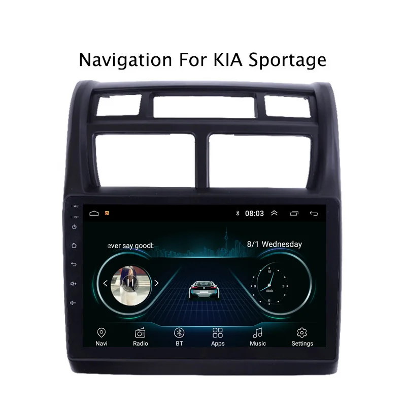 Sale 9" 2.5D Android 8.1 Car DVD GPS For Kia Sportage 2007 2008 2009 2010 2011-2013 Car Radio Stereo Head Unit with Navigation 1