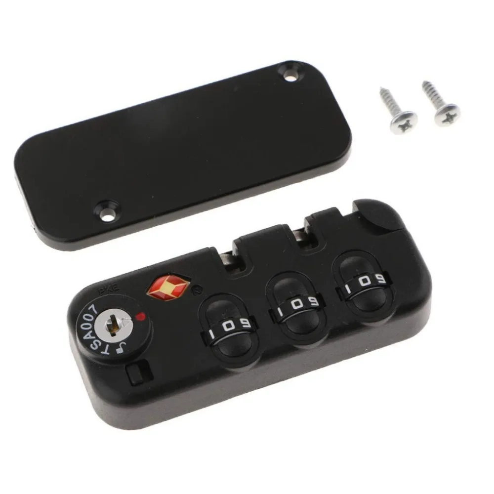

2Pcs Fashionable Security 3 Digital Code Combination Padlock Luggage Suitcase Travel Secure Lock with Plastic Mount PlateTSAL017