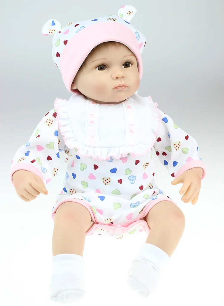 45 см boneca reborn realista baby doll bebe возрожденная менина силиконовые куклы reborn baby
