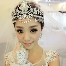 

12pcs/lot Noble Women's Crystal Tassel Tiara Headpiece Wedding Party Headdress Hair Adornment jt113