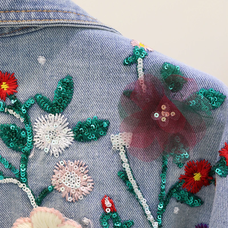 Base Le Donne Merletto Calda Cappotti Giacca Maniche Blu Floreale Paillettes Diretta Lunghe Vendita Jeans Del Per Di Ricamato A Delle Impiombato xvxwC74q
