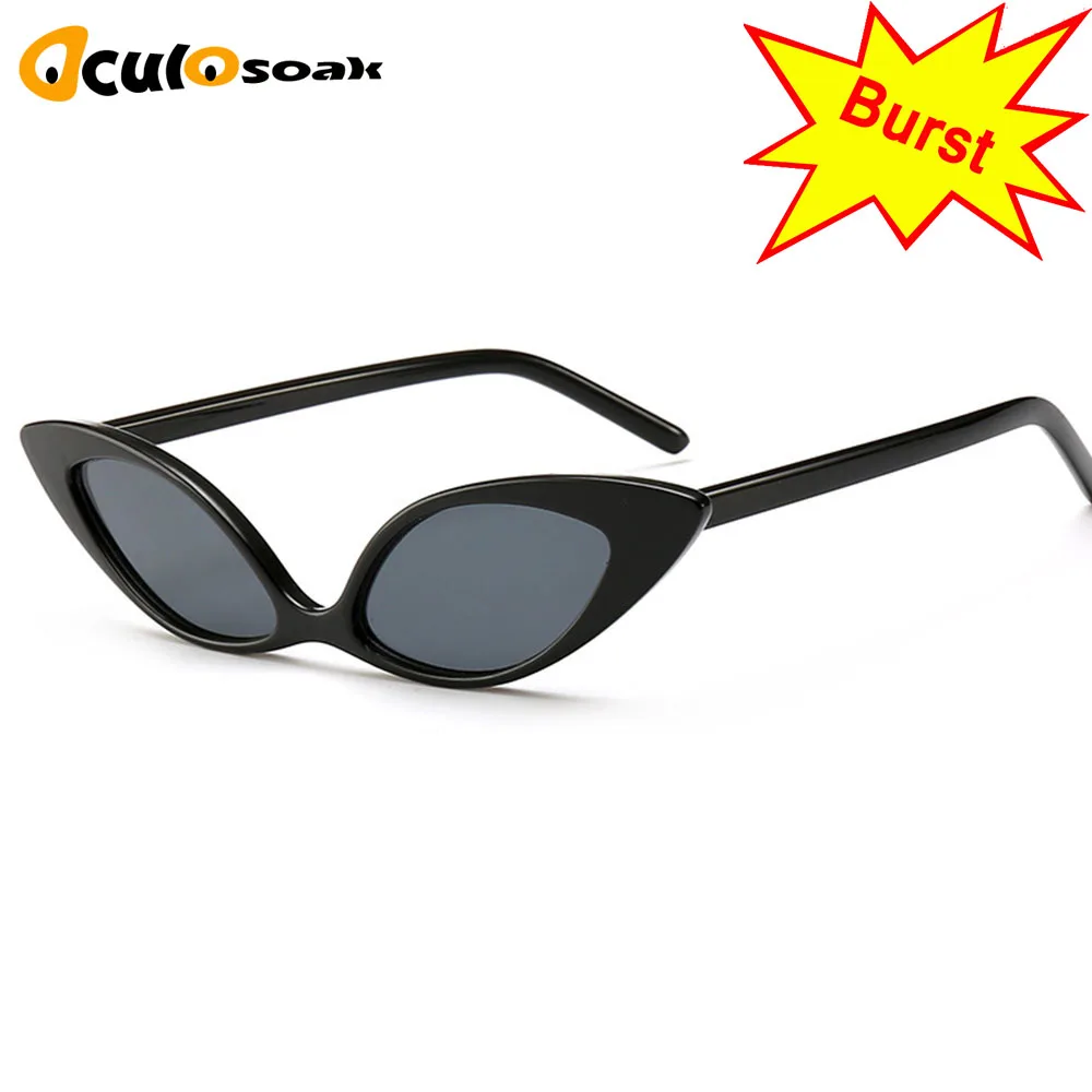 2019 Trendy Cat Eye Sunglasses Women Brand Designer Vintage Small Sun Glasses 90s Fashion Eyeglasses Shades Goggles UV400
