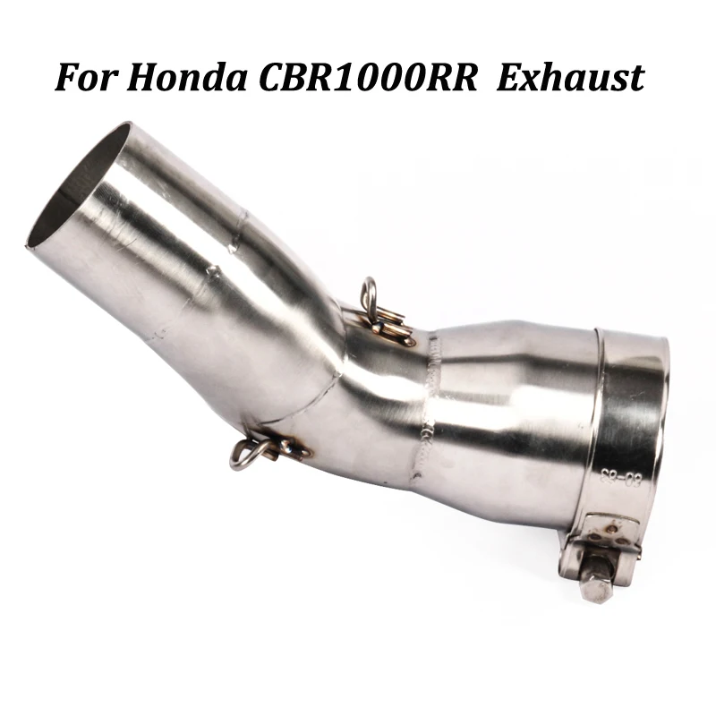 Мотоцикл выхлопной глушитель выхлопных газов соединение посередине нержавеющая сталь звено цепи труба Slip on выхлопных газов для Honda CBR1000RR