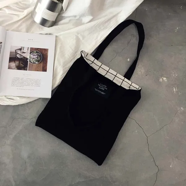 MIWIND мягкая Складная Большая вместительная Холщовая Сумка женская хозяйственная сумка женские хозяйственные сумки для ежедневного использования Tote WUSL08 - Цвет: Black