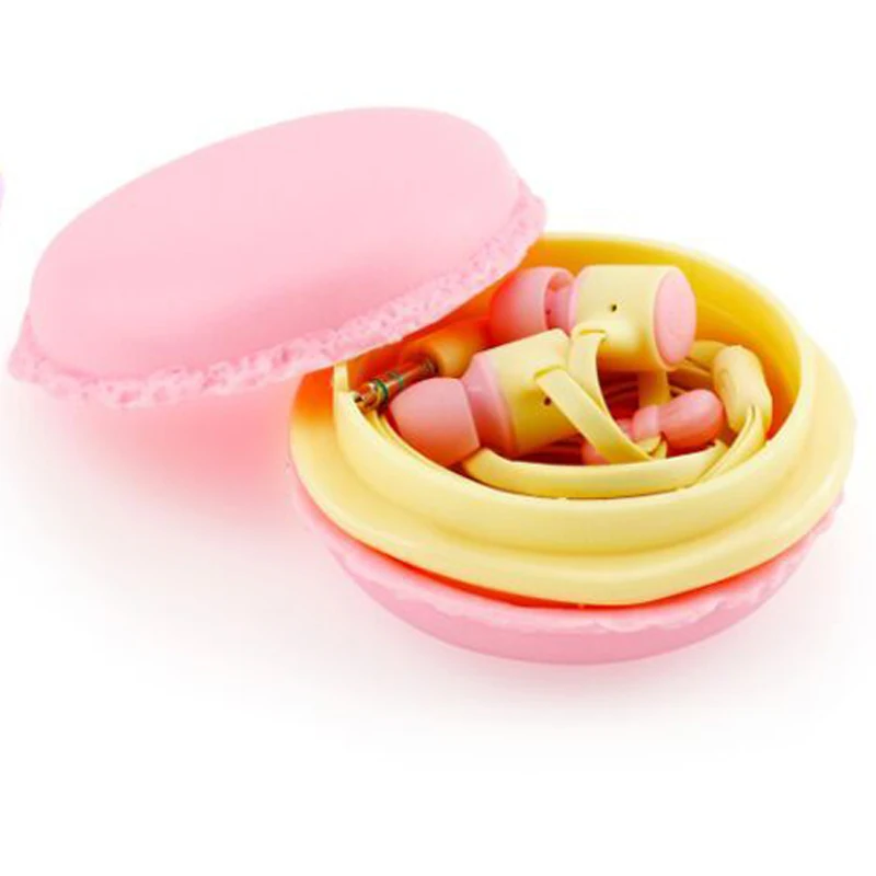 Fashion macaroon colored mini earphone with winding box