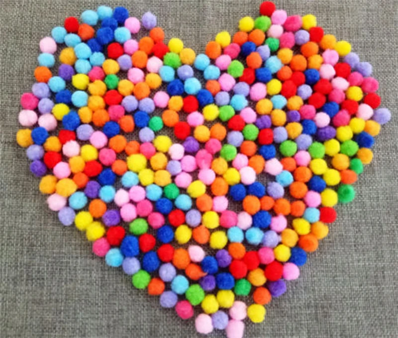 

100 Pcs/set 15 20 30 40 mm Plush Multicolour DIY Decoration Pompon Ball Fur Ball Party Favors Crafts Festival Events Supplies