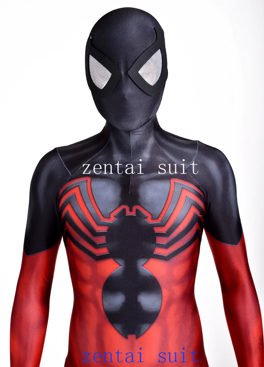Новинка; Symbiote Kaine Человек-паук; карнавальный костюм; 3d-принт; спандекс; для взрослых и детей; потрясающий человек-паук; Zentai; полный комбинезон
