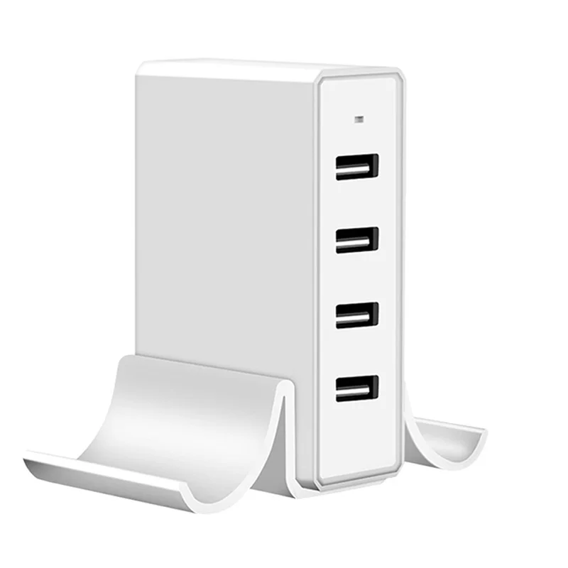 Universal 4 USB Charger 5V5A Multi-port With Stand Mobile Phone Tablet Desktop Socket UL Certification Portable | Электроника