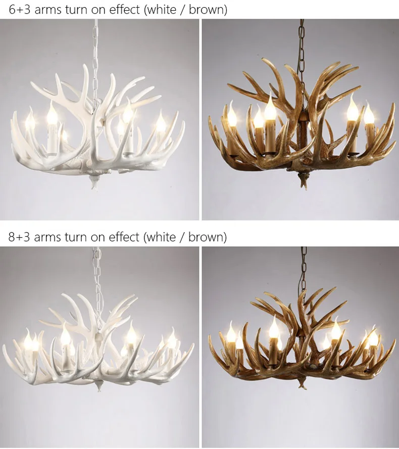 Antler Resin Pendant Chandelier (6)