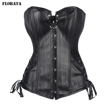 

FLORATA Women Waist trainer corset body shaper Boned Bustier Overbust Corset Sexy Lingerie Slimming Corselet Drop shipping