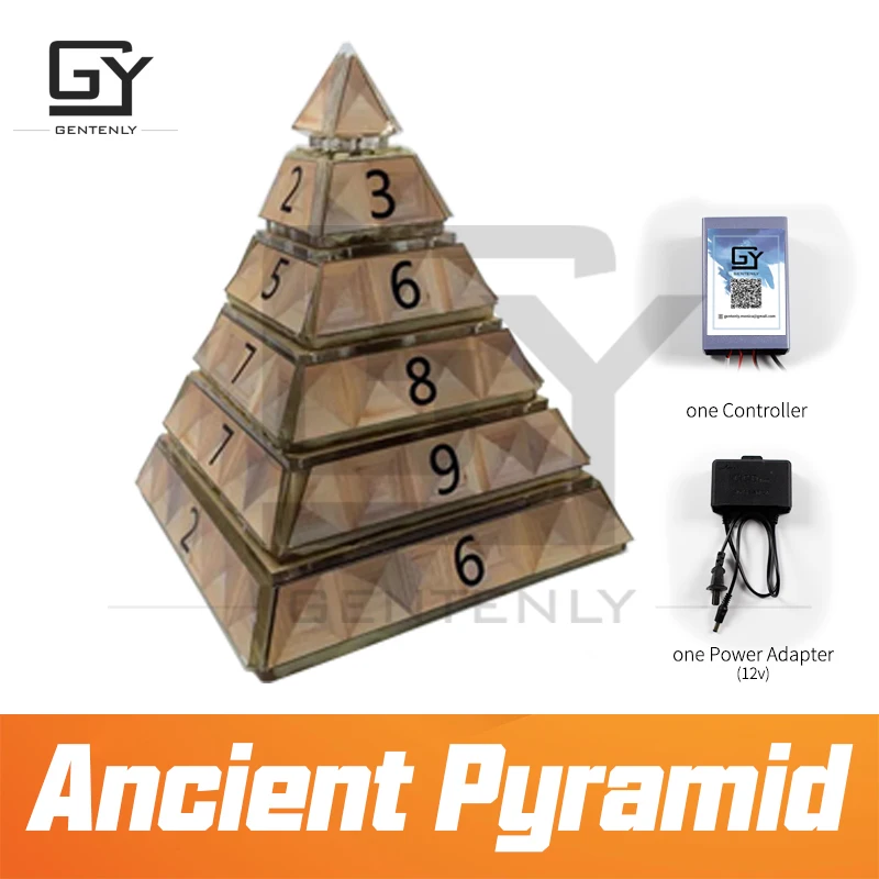 

Escape room prop Ancient pyramid real life room escape game rotate the pyramid to right position to unlock secret chamber room