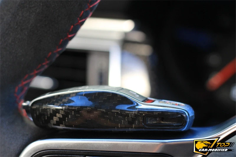 Чехол для автомобильного ключа из настоящего углеродного волокна, чехол для автомобильного ключа с дистанционным управлением для Porsche